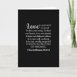 Carte L'amour est patient, l'amour est gentil Corinthien