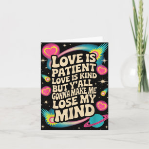 Carte L'amour est patient L'amour est gentil Mais vous a