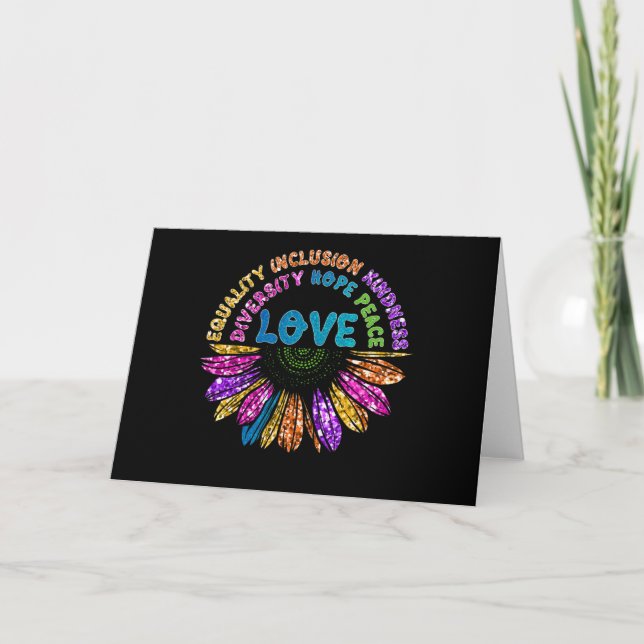 Carte L'amour pour l'égalité L'inclusion la diversité l' (Devant)