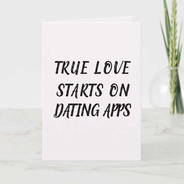 Carte L'amour vrai commence en ligne (Tinder, Bumble, Hi (Devant)