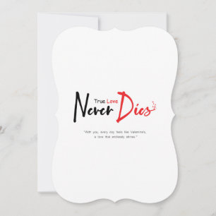 Carte L'amour vrai ne meurt jamais