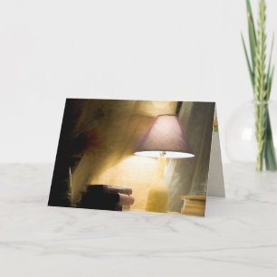 Carte lampe brillante avec vieux livres impressionnonism
