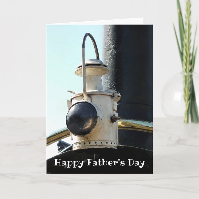 CARTE LAMPE DE TRAIN À VAPEUR (Devant)