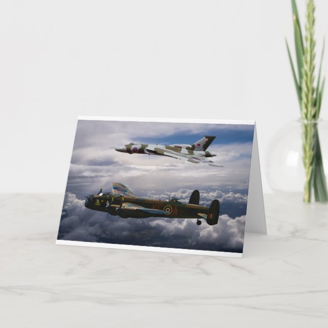 Carte Lancaster et Vulcan XH558 (Devant)