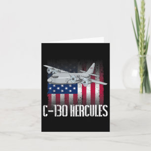 Carte L'ancien combattant salé C-130 Hercules Drapeau am