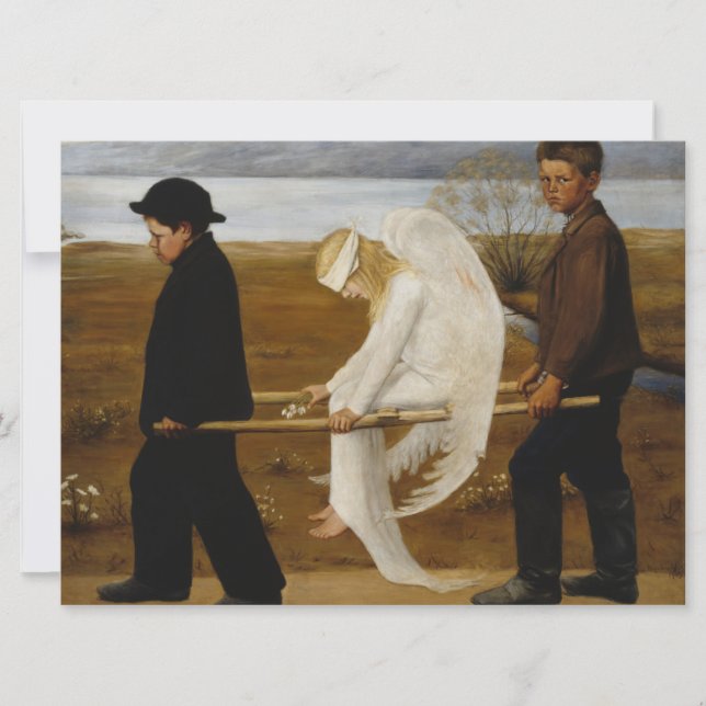 Carte L'ange blessé (par Hugo Simberg) (Devant)