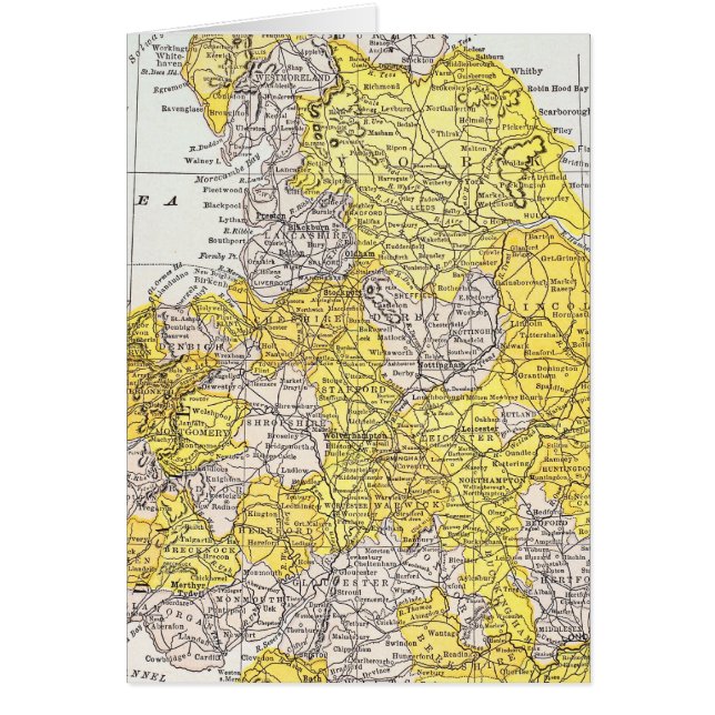 CARTE : L'ANGLETERRE ET LE PAYS DE GALLES (Devant)