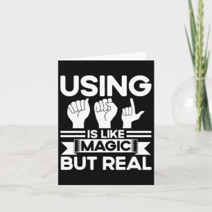 Carte Langue Des Signes Asl Comme Magique Mais Véritable