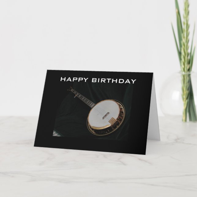 CARTE L'ANNIVERSAIRE DE BANJO PICKER SALUÉ (Devant)