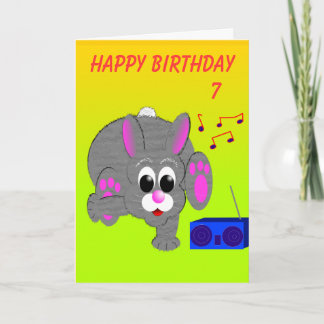 Carte L'anniversaire du lapin de smurf