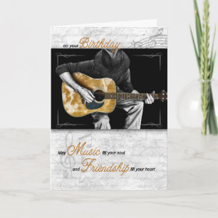 Carte L'anniversaire du mélomane - guitariste classique