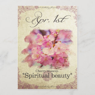 Carte L'anniversaire fleurit le 1er avril