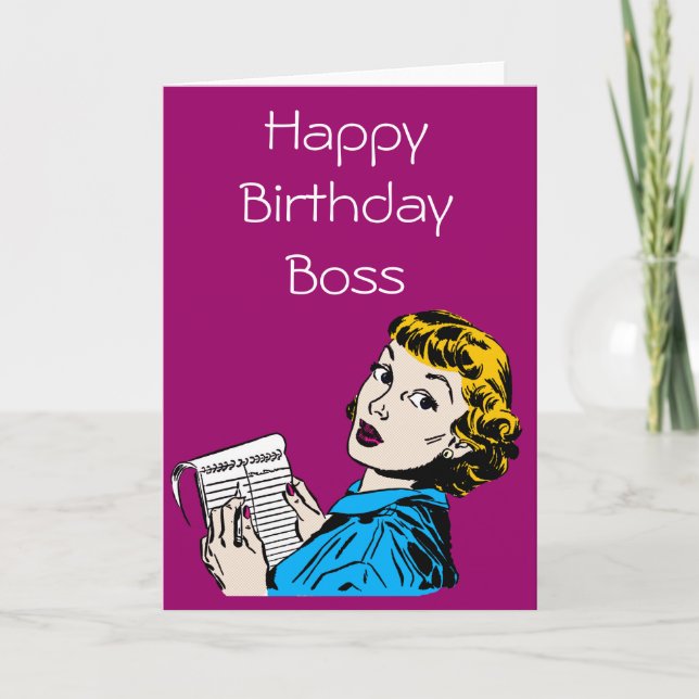 Carte L'anniversaire personnalisable du patron (Devant)