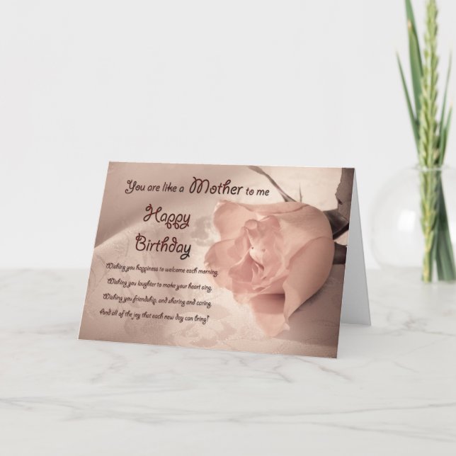 Carte L'anniversaire pour comme une mère à moi a vieilli (Devant)