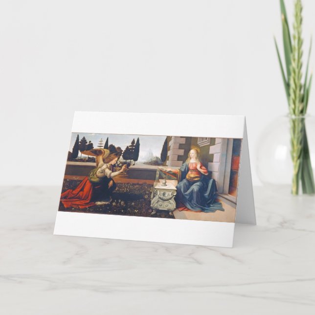 Carte L'Annonciation, Léonard de Vinci, 1472-1473 (Devant)