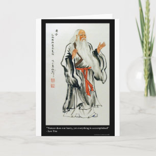 Carte Lao Tzu Citation sur la Nature qui ne se précipite