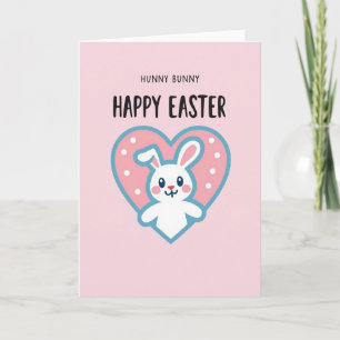 Carte Lapin à Coeur à Points