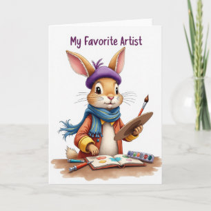 Carte Lapin Artiste Préféré