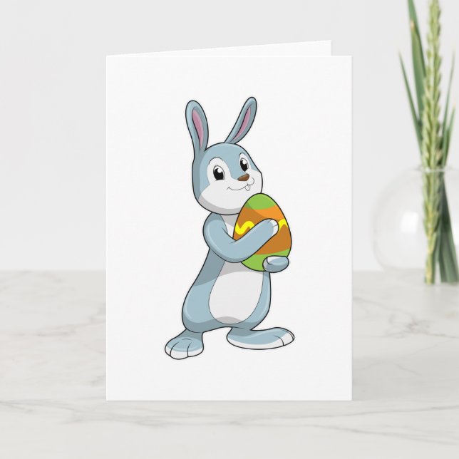 Carte Lapin avec oeuf (Devant)