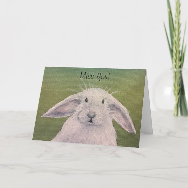Carte lapin blanc (Devant)