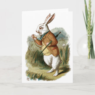 Carte Lapin blanc d'Alice au pays des merveilles