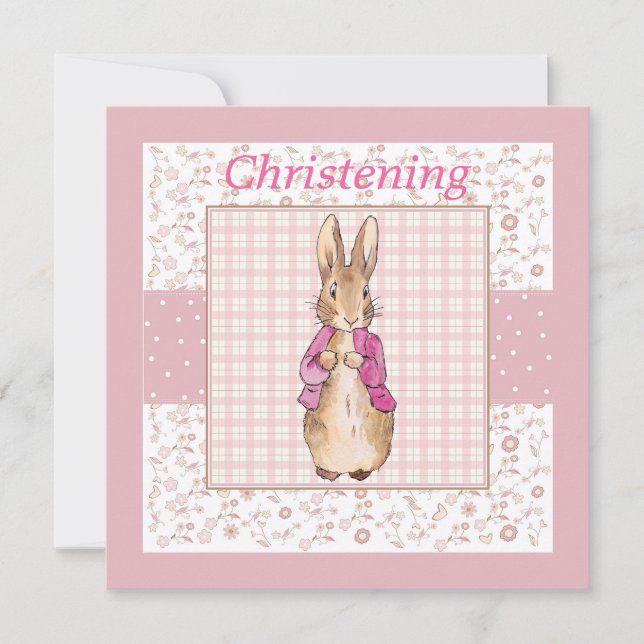 Carte Lapin classique dans une veste rose (Devant)
