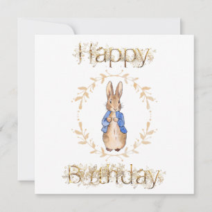 Carte Lapin classique en veste bleue