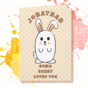 Carte Lapin de dessin animé pour 2e anniversaire Some Bu