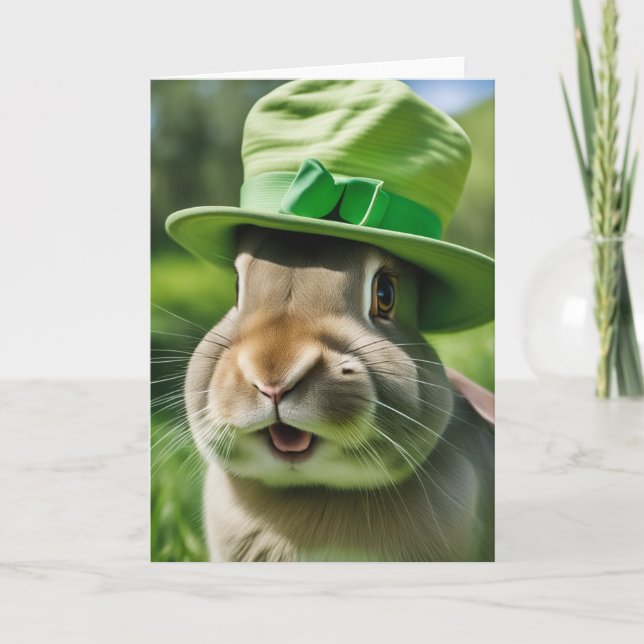 Carte Lapin de la Saint-Patrick (Devant)