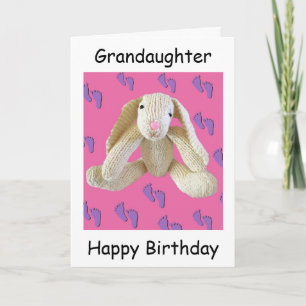 Carte lapin de lapin d'anniversaire de la petite f
