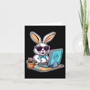 Carte Lapin de Pâques Amateurs de jeu vidéo informatique