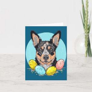 Carte Lapin de Pâques Australian Cattle Dog