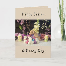 Carte Lapin de Pâques et petits assistants
