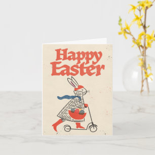 Carte Lapin de Pâques heureux