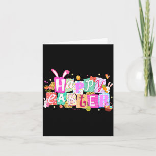 Carte Lapin de Pâques heureux oeuf pour enfants garçon f