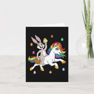 Carte Lapin De Pâques Monter Une Unicorne Mignonne Fille
