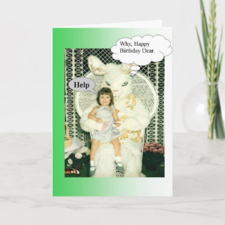 Carte Lapin déplaisant d'anniversaire