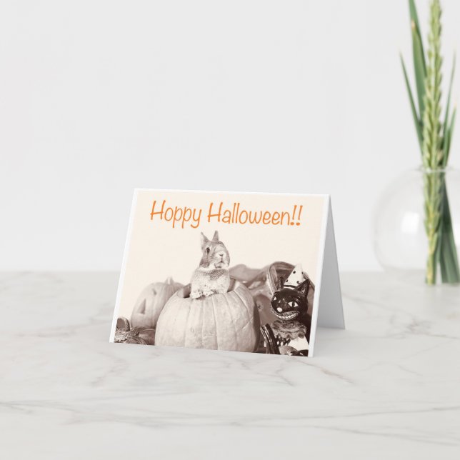 Carte Lapin d'Halloween Hoppy Halloween! (Devant)