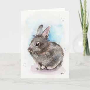 Carte Lapin gris