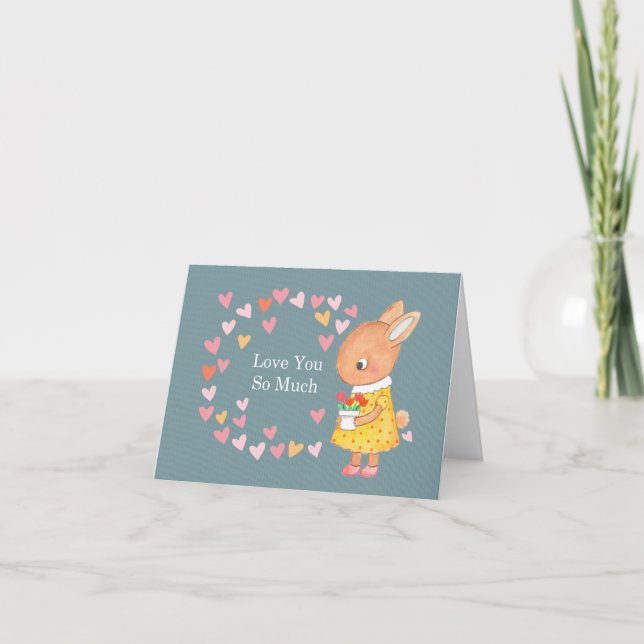 Carte Lapin Lapin Je T'Aime tellement de lapin lapin lap (Devant)