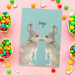 Carte Lapin Mignon Boop Amour Pâques Anniversaire
