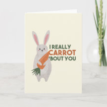 Lapin mignon jeu de mots sur carotte - Je me souci