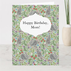Carte Lapin Vintage Victorien Lapin Berry Garden Pâques