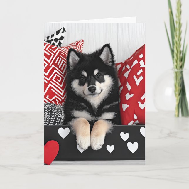 Carte Lapphund Valentine finlandaise (Devant)