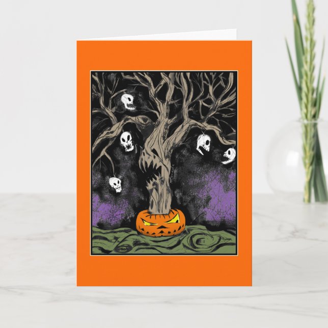 Carte L'arbre d'Halloween (Devant)