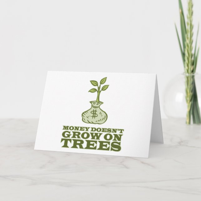 Carte L'argent ne pousse pas sur les arbres (Devant)