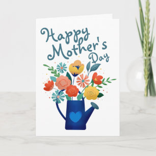 Carte L'arrosage peut être plein de fleurs Joyeuse fête 