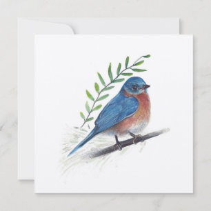Carte L'art de Bluebird avec de la verdure