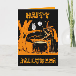 Carte L'art d'Halloween vintage