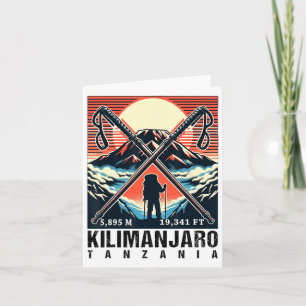 Carte L'Art Drôle De La Randonnée A Grimpé Le Mont Kilim